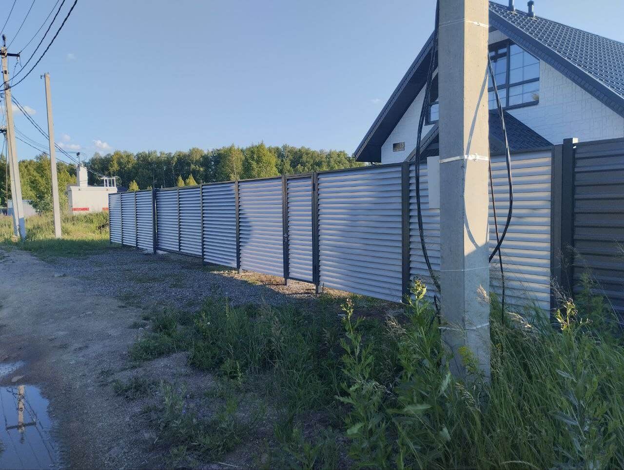 Забор из ламелей еврожалюзи 20м RAL7004 Серый фото 2 в Димитровграде