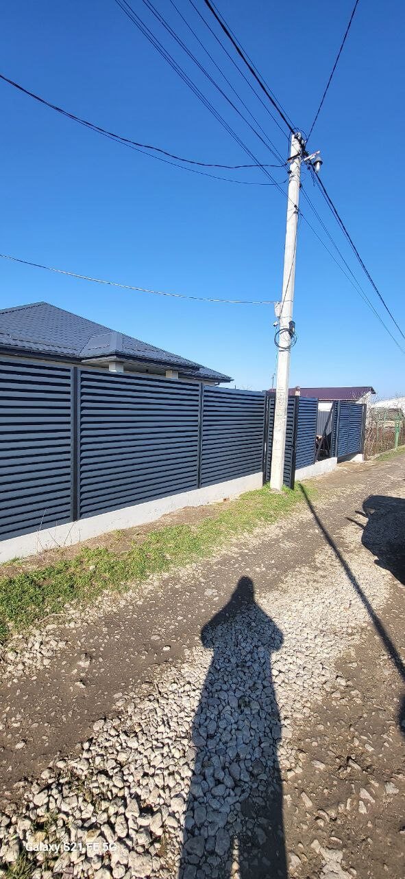 Забор из ламелей еврожалюзи 30м RAL7024/7024 Серый Графит двусторонний фото 1 в Димитровграде