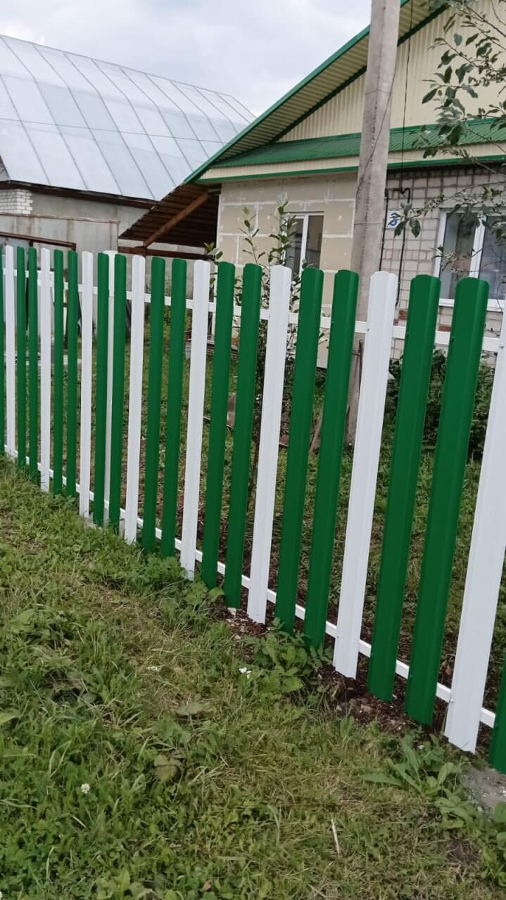 Забор из евроштакетника 10м RAL9003 Белый, RAL6029 Зеленая Мята фото 2 в Димитровграде